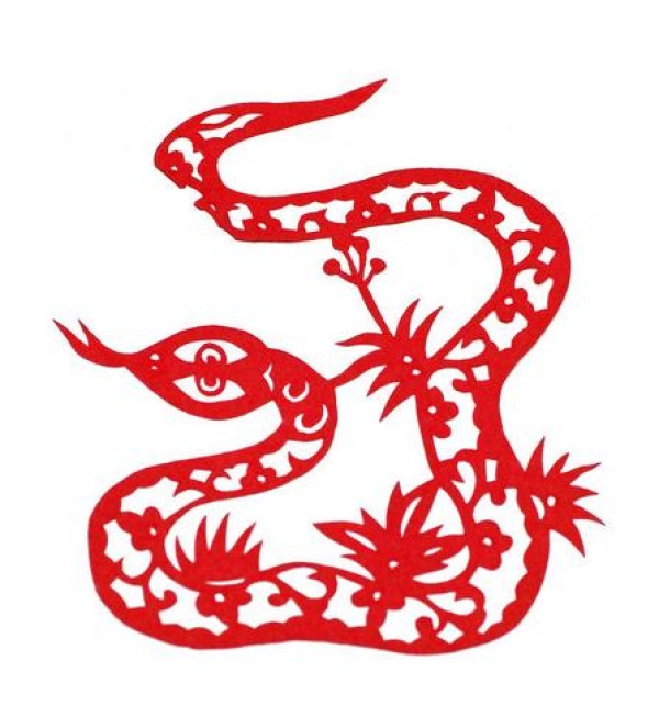 Unique Year of the Snake paper-cut pattern and paper-cut snake tutorial