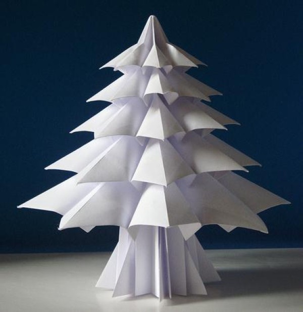 Christmas tree origami tutorial (CP drawing tutorial)