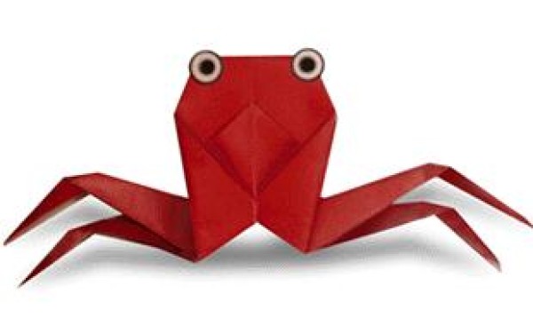 Simple handmade origami tutorial for little crab