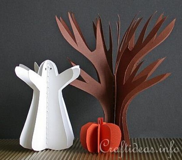 Halloween Paper Sculpture Simple Handmade Tutorial