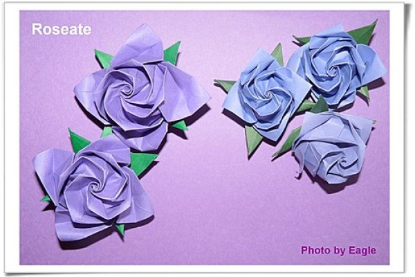 Beautiful and simple! How to fold origami rose - Elegant purple rose origami illustration tutorial