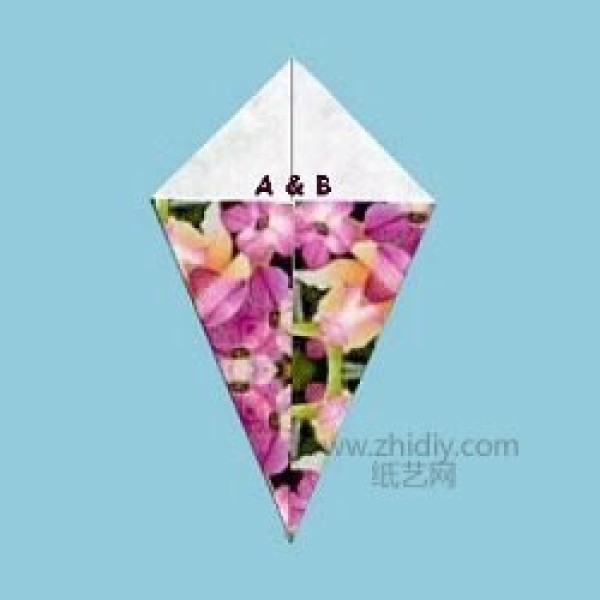 Tea bag origami basic tutorial 1: Kite shape