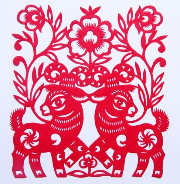 Year of the Sheep Paper-cut Symmetrical Paper-cut Sheep Paper-cut Patterns and Paper-cut Tutorials