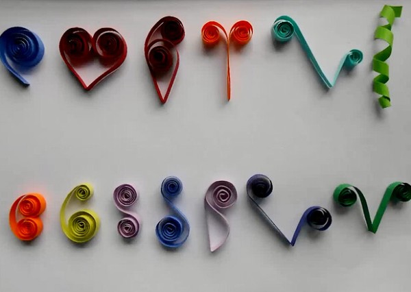 Paper quilling tutorial for beginners | How to make a curled paper quilling structure