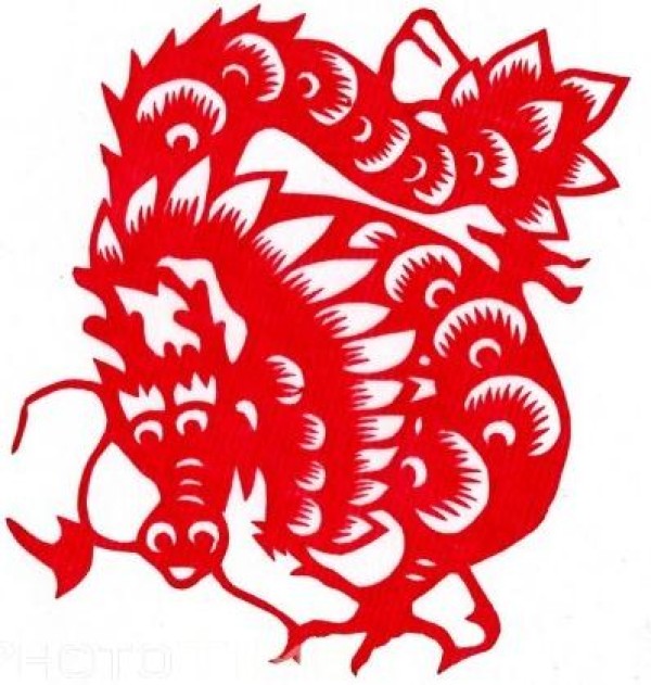 The latest paper-cut tutorial for the Year of the Dragon and the 2012 paper-cut dragon pattern