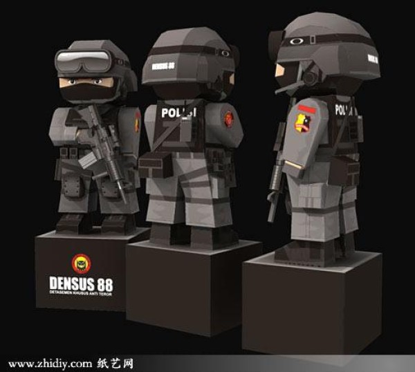 Papercraft: Densus 88 Anti-Terrorist SWAT Download