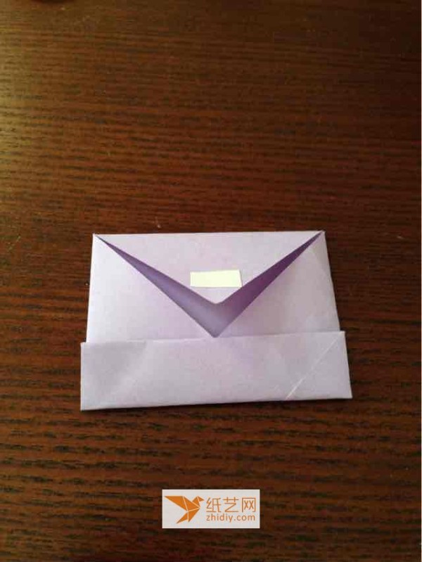 Beautiful handmade origami envelope for Valentines Day is a love letter