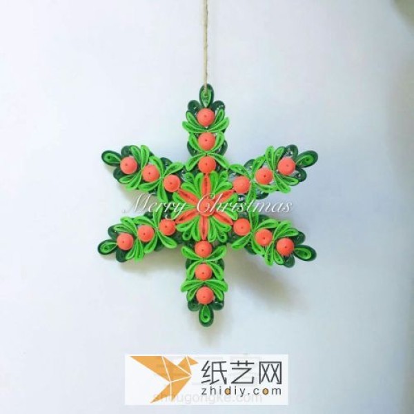 Christmas paper pendant handmade tutorial DIY Christmas tree decoration