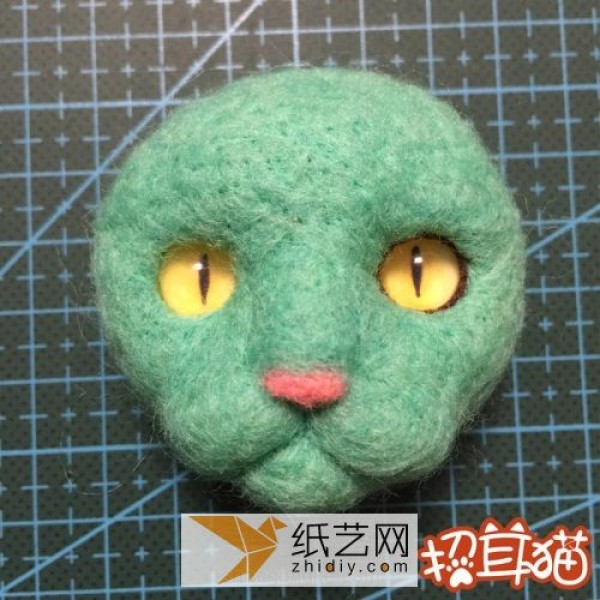 Wool felt handmade illustrated tutorial teaches you how to make a wool felt kitten (translated)