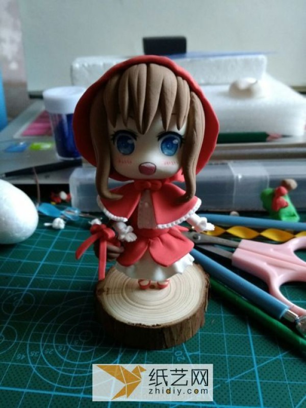 Teach you step by step how to make an ultra-light clay Little Red Riding Hood doll