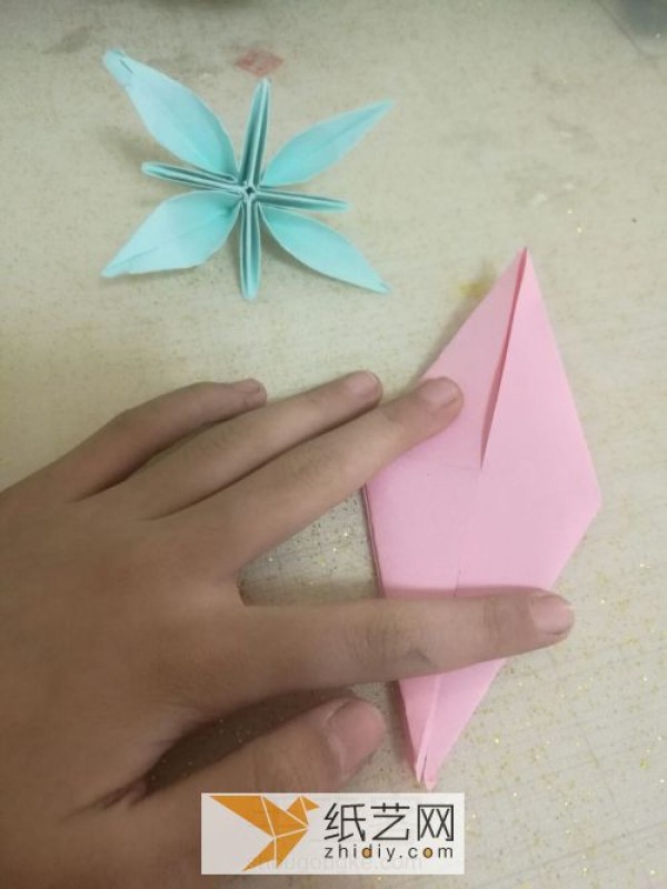 Origami Star Flower Paper Art Flower Making Tutorial Illustration