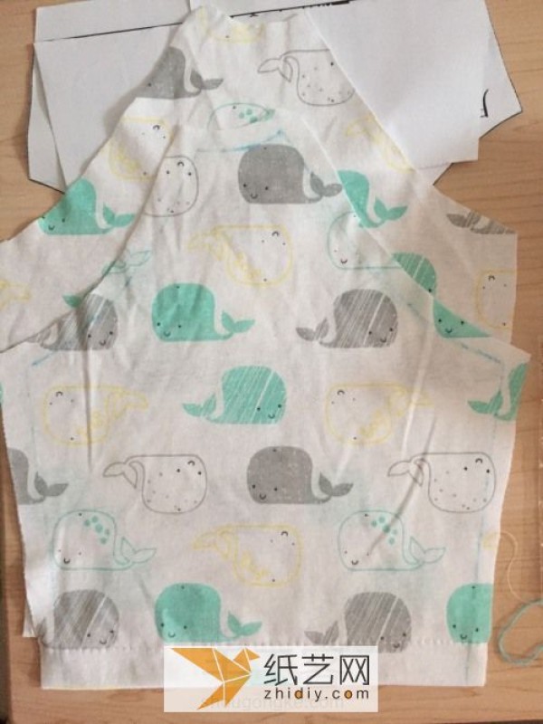 Handmade fabric baby onesie