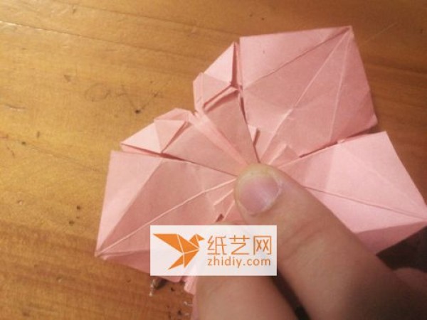 Romantic cherry blossom star handmade paper origami production