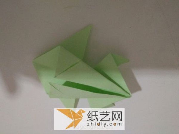 Cute classic origami frog handmade by children