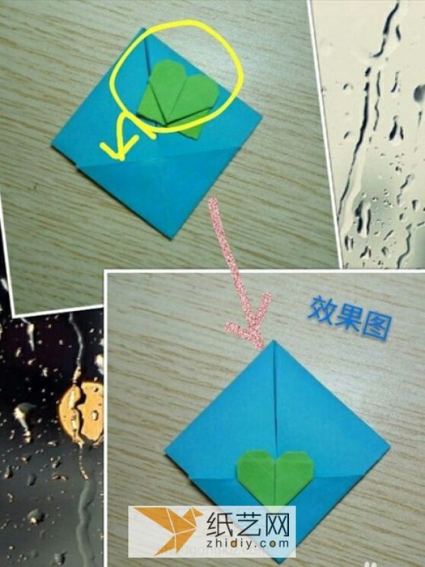 Origami heart-shaped envelopes. It’s natural to put a love letter in a heart-shaped envelope.