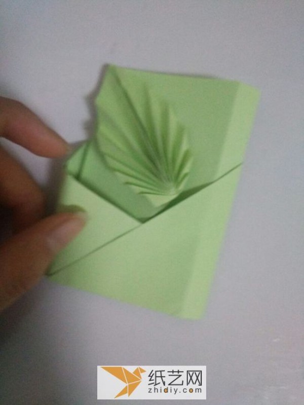 Beautiful origami leaf envelope Teachers Day greeting card envelope