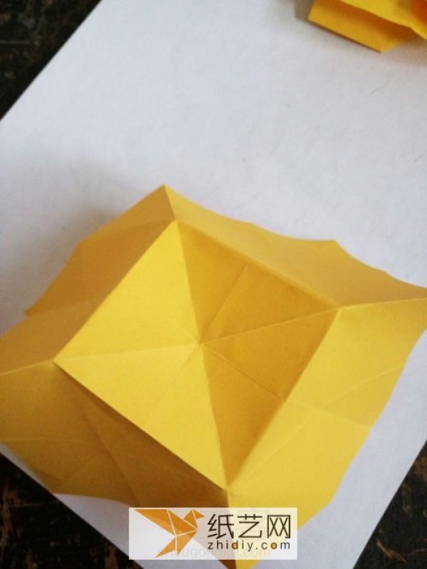 Origami envelope with integrated letter and paper. Simple origami envelope for Valentines Day love letters