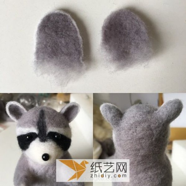 How to make a small raccoon doll by hand using wool felt? fulfill your wishes