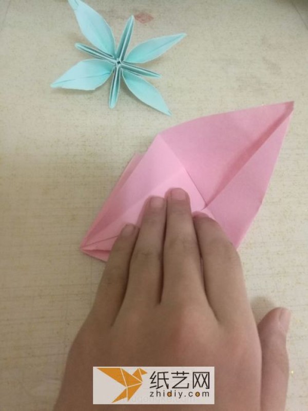 Origami Star Flower Paper Art Flower Making Tutorial Illustration