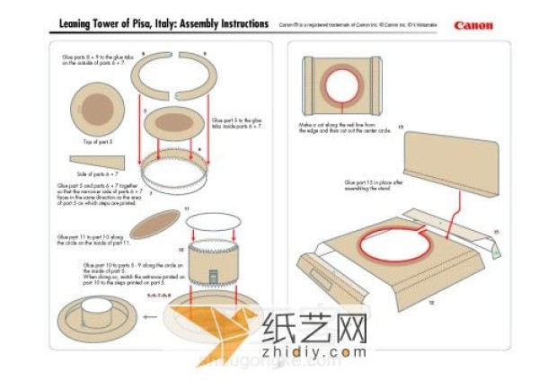 Making a Paper Model of the Leaning Tower of Pisa