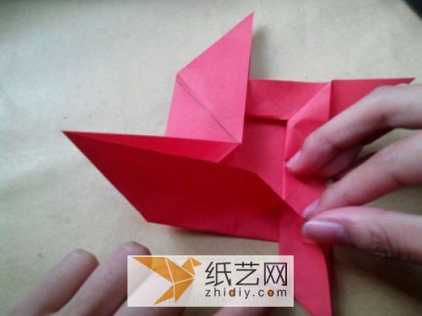 Real photo tutorial teaches you step by step how to fold origami roses