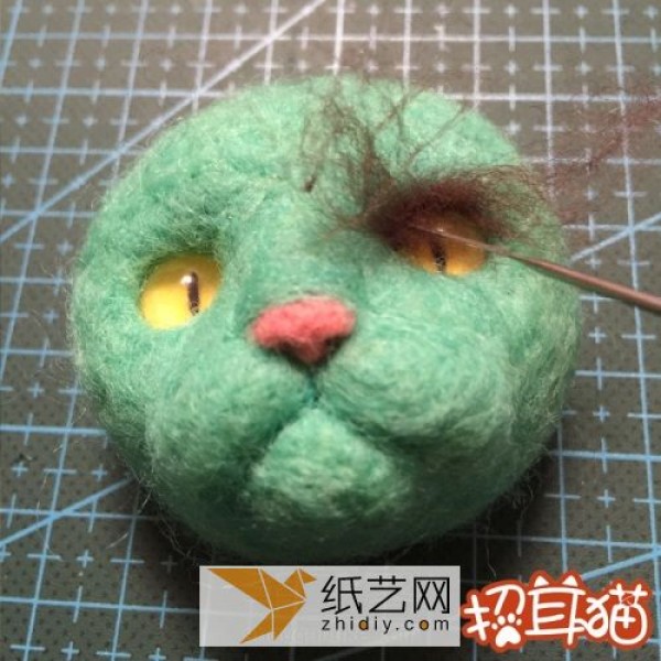 Wool felt handmade illustrated tutorial teaches you how to make a wool felt kitten (translated)