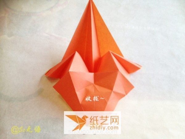 Tutorial on making a three-dimensional origami kitten