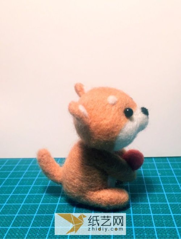 How to make wool felt Shiba Inu cute Valentines Day gift doll