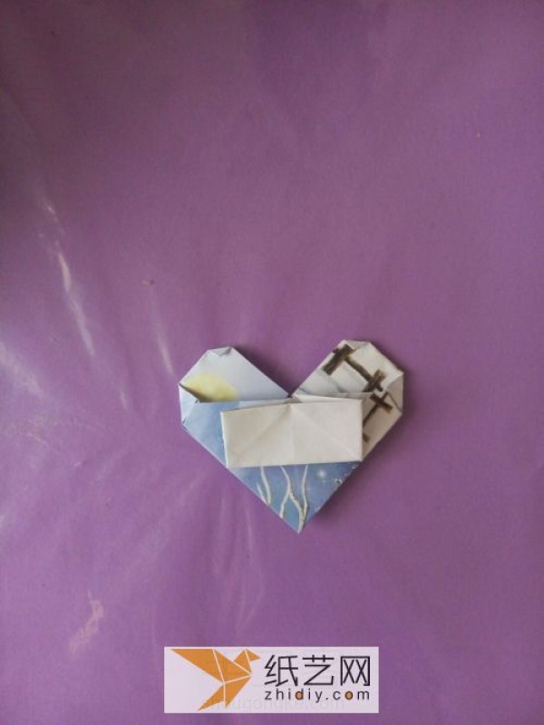 Three-dimensional origami heart-shaped Chinese Valentines Day gift