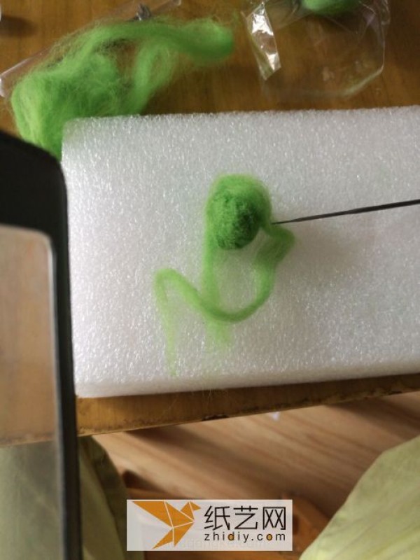 A failed work made from wool felt poke-poke-a Dragon Boat Festival rice dumpling