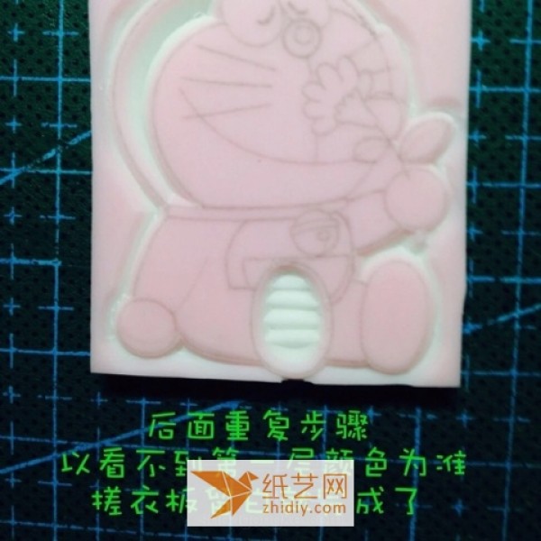 A step-by-step tutorial on how to make a Doraemon rubber stamp