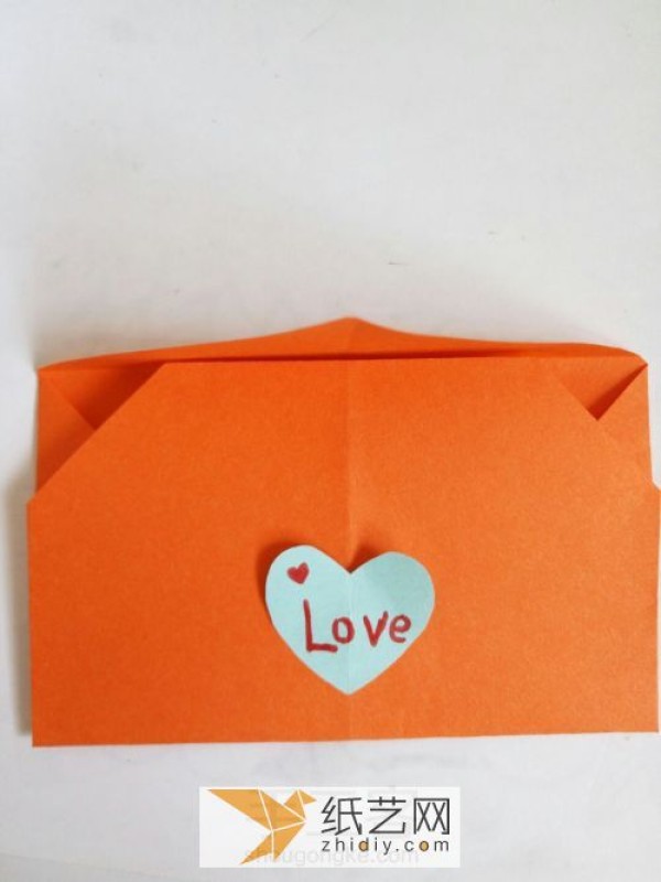 Exploding mechanism box origami envelope with surprise inside Valentines Day card