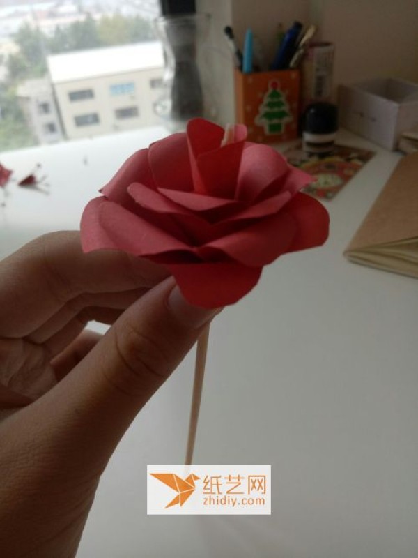 Let me teach you how to make a super simple paper rose.