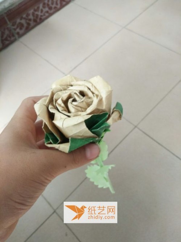 A more complex origami rose