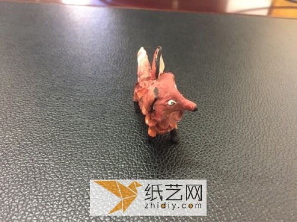 Cute little fox made of ultra-light clay