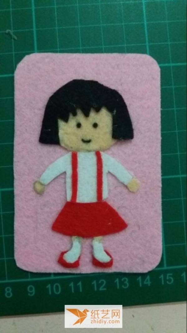 Cute Chibi Maruko-chan non-woven card holder Christmas gift making tutorial