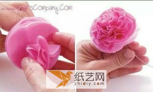 Paper flower balls made from crepe paper. Handmade DIY production tutorial teaches you how to make creative paper flowers.