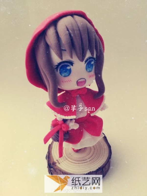 Teach you step by step how to make an ultra-light clay Little Red Riding Hood doll