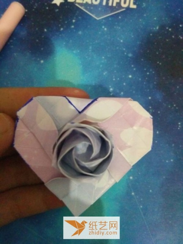 Super Beautiful Valentine’s Day Origami Rose Heart Making Tutorial