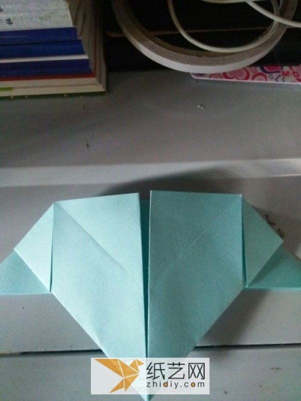 Valentines Day origami heart with wings