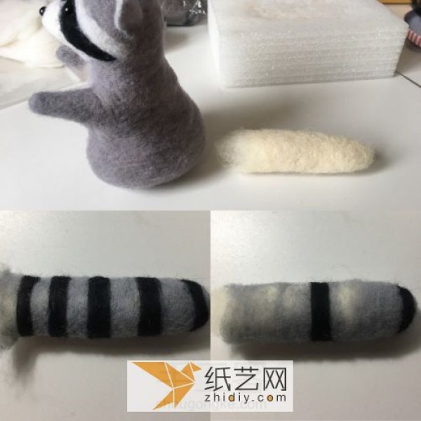 How to make a small raccoon doll by hand using wool felt? fulfill your wishes