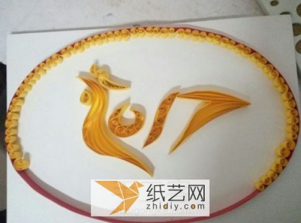 Year of the Rooster Hand-cut paper-cut shape Golden Rooster New Year gift