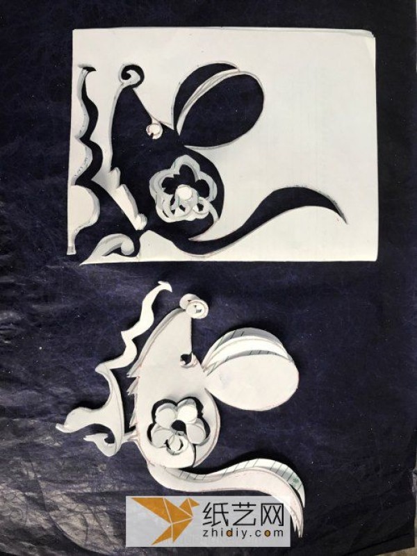 Year of the Rat New Year Paper-cut Little Mouse Window Decor