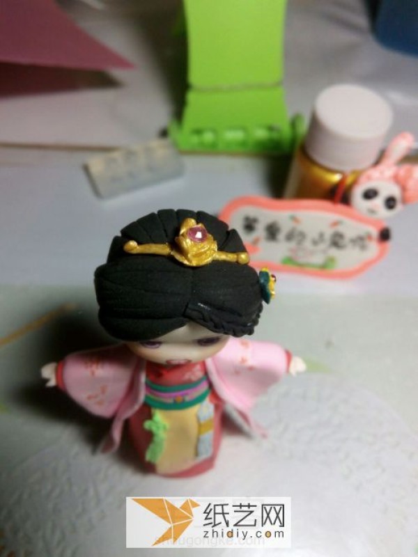 An ancient costume girl doll made of ultra-light clay as a Teacher’s Day gift