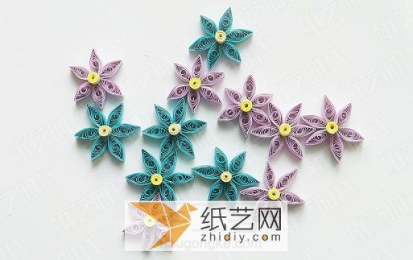 Flower quilling paper painting Teachers Day gift making