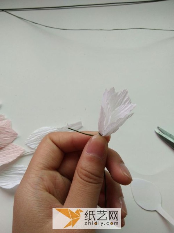 Small fresh crepe paper paper art flower Teachers Day greeting card decoration