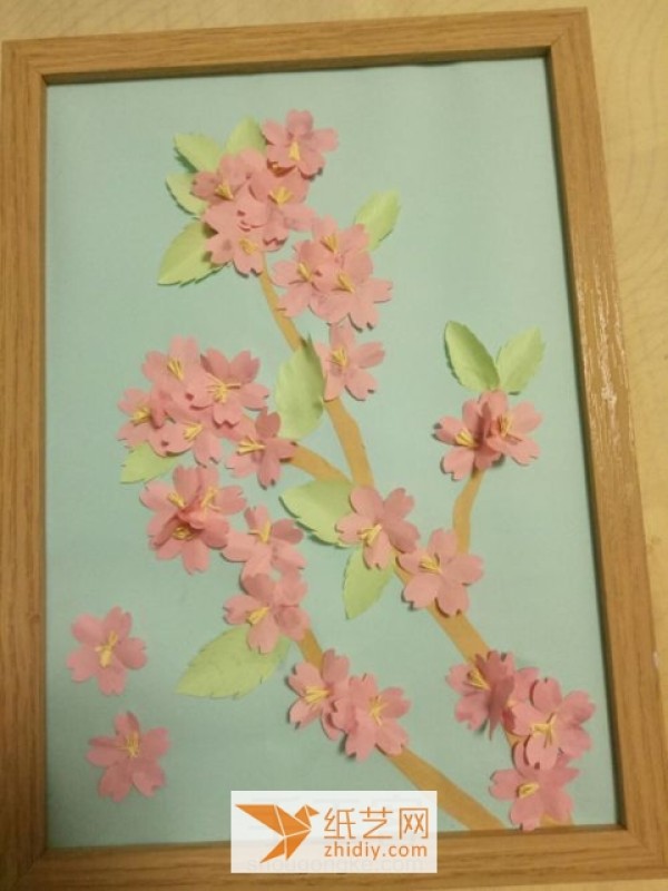 Elegant and beautiful paper art cherry blossom hand-painted Teachers Day gift making tutorial