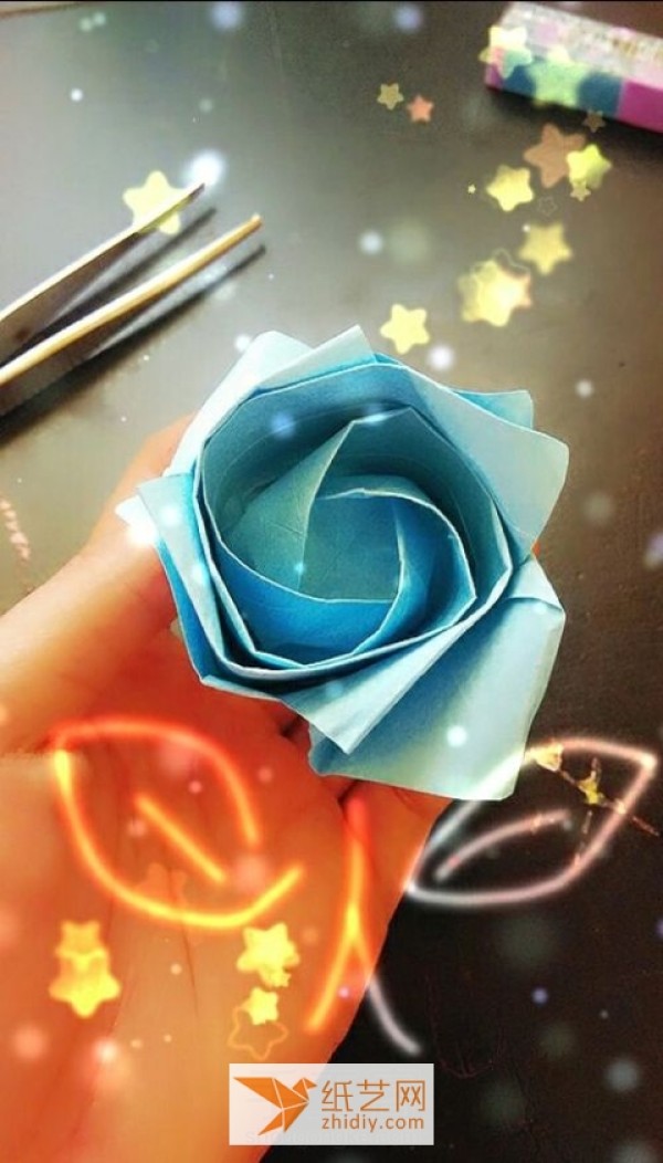 Origami rose making tutorial for Valentine’s Day