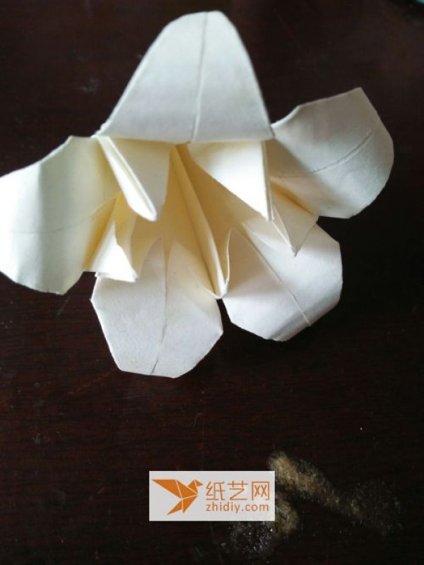 Simple tutorial for five-petal origami lily flower