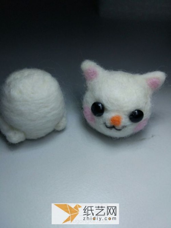 Wool Felt Poke Fish Steak Cat Doll Childrens Day Gift